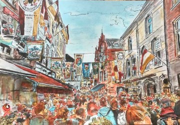 Ansichtkaart Den Bosch Oeteldonk draoit deur