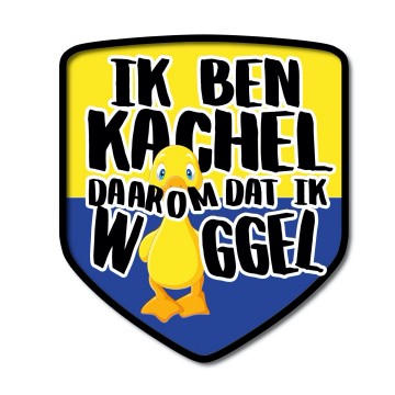 Ik ben KACHEL daarom dat ik WAGGEL Blauw Geel