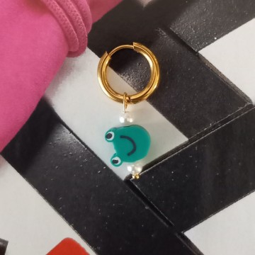 Groene Kikker Oorring