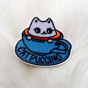 Catpuccino Embleem Cat in Coffee Cup