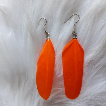 Oranje Veer Oorbellen Koningsdag