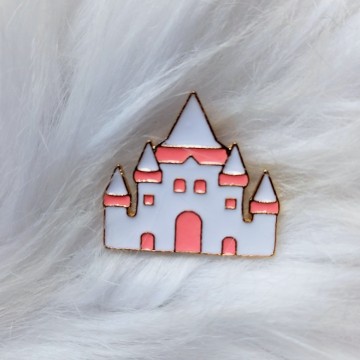 Roze Pink Kasteel Pin