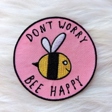 Don't worry Bee Happy Roze Embleem