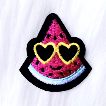 Ananas Roze Embleem   4,5 x 4,2 cm Strijkembleem