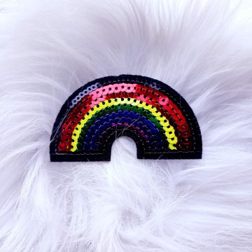 Pailletten Regenoog Embleem