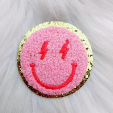 Smiley Embleem Roze Goud