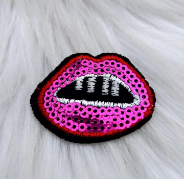 Pailletten Lippen Embleem