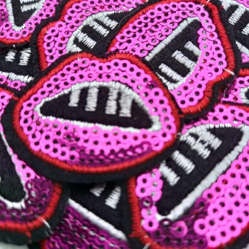 Pailletten Lippen Embleem