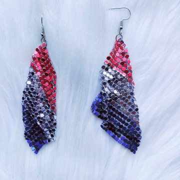 Pailletten oorbellen rood wit blauw holland