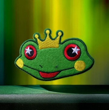 Kikker Oetel  Pretoogjes Embleem Met kroontje op