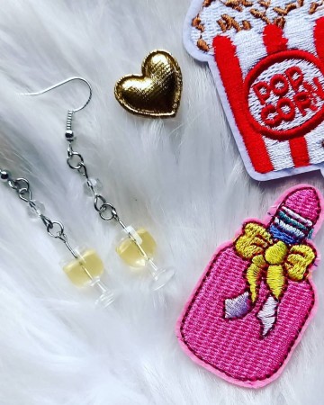 witte wijn oorbellen