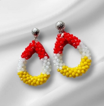 Oeteldonk Oorbelen Rood Wit Geel