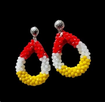 Oeteldonk Oorbelen Rood Wit Geel