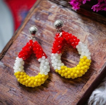 Oeteldonk Oorbelen Rood Wit Geel