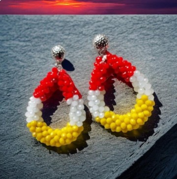 Oeteldonk Oorbelen Rood Wit Geel