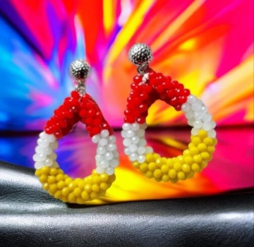 Oeteldonk Oorbelen Rood Wit Geel