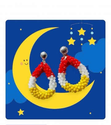 Oeteldonk Oorbelen Rood Wit Geel