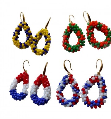 Oeteldonk Oorbelen Rood Wit Geel