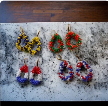 Oeteldonk Oorbelen Rood Wit Geel