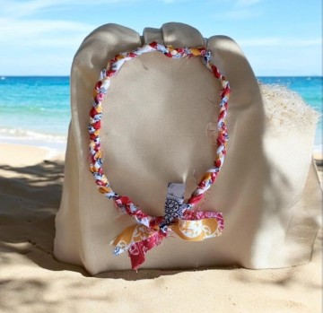 Bandana Ketting Rood Wit Geel