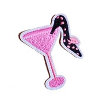 Pump in Glas Embleem Roze